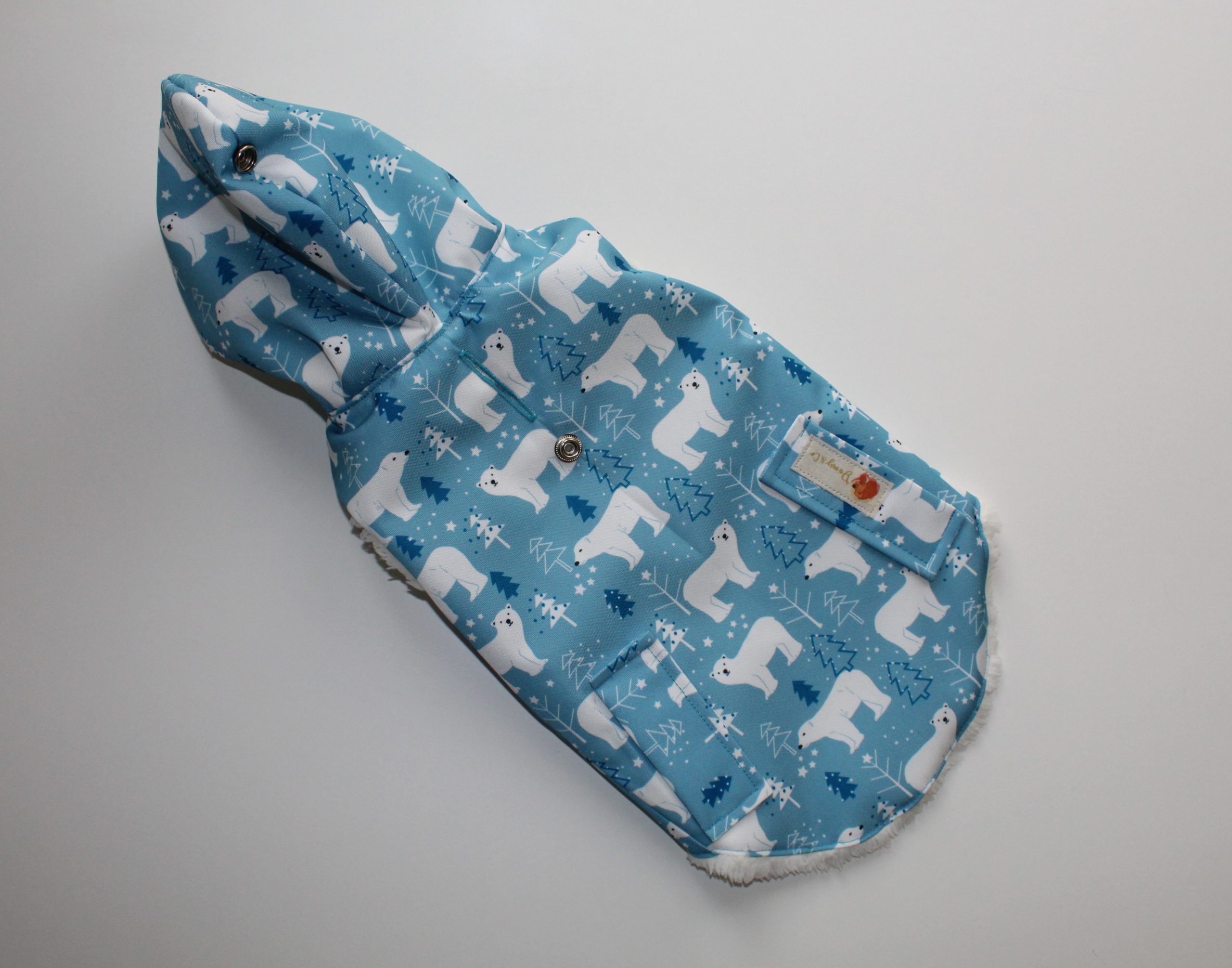 Abrigo Impermeable Ositos Polares Celeste - Imagen 4